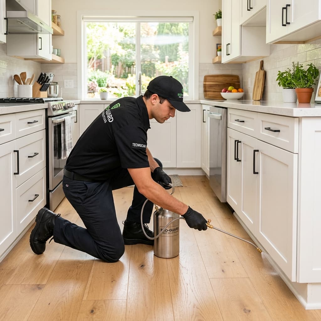 Pest control technician at work